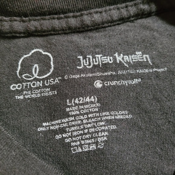 Jujutsu Kaisen Shirt Crunchyroll Anime Graphic Tee Black Cotton Mens L - Picture 5 of 6